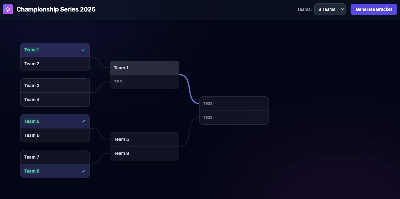 Build a Modern Tournament Bracket Interface with AI